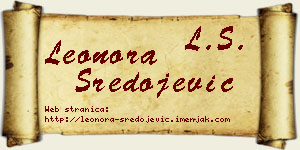 Leonora Sredojević vizit kartica